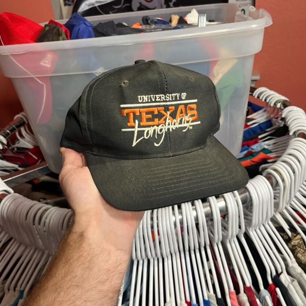 Black and orange Texas Longhorns snapback hat